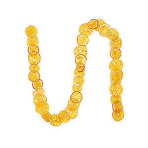 H1ORG000 Vickerman - 10 ft Orange Orange Christmas Garland - Unlit