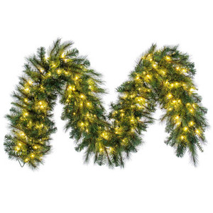 K201418LED Vickerman - 9 ft Green Christmas Garland - Pre-Lit LED