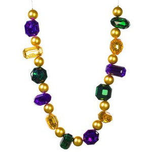 Vickerman MT233496 Vickerman - 6 ft Green/Purple/Gold Christmas Garland - Unlit 