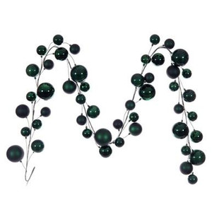 Vickerman N250374 Vickerman - 10 ft Midnight Green Christmas Garland - Unlit 