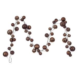 N250376 Vickerman - 10 ft Mocha Christmas Garland - Unlit