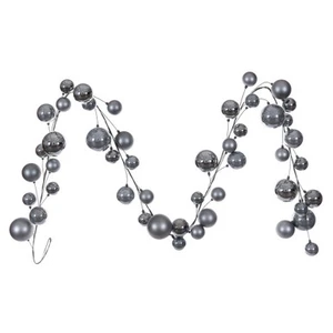 N250387 Vickerman - 10 ft Pewter Christmas Garland - Unlit