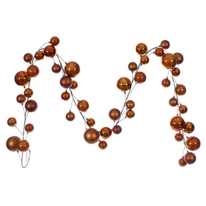 N250388 Vickerman - 10 ft Copper Christmas Garland - Unlit