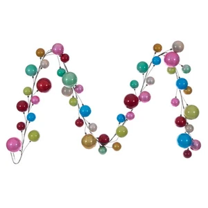 N250394 Vickerman - 10 ft Multicolor Christmas Garland - Unlit