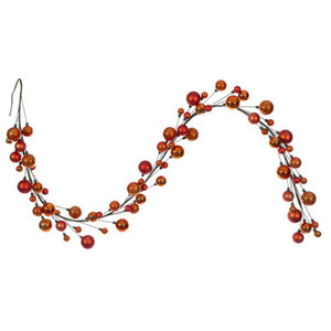 N250118 Vickerman - 6 ft Burnished Orange Christmas Garland - Unlit