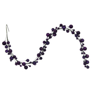 N250126 Vickerman - 6 ft Plum Christmas Garland - Unlit