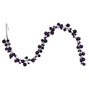 Vickerman N250126 Vickerman - 6 ft Plum Christmas Garland - Unlit 