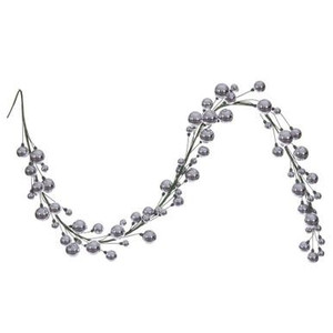 Vickerman N251107 Vickerman - 6 ft Silver Christmas Garland - Unlit 