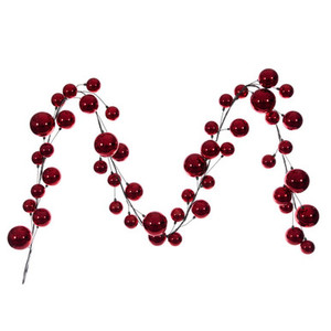 N251303 Vickerman - 10 ft Red Christmas Garland - Unlit
