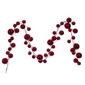Vickerman N251303 Vickerman - 10 ft Red Christmas Garland - Unlit 