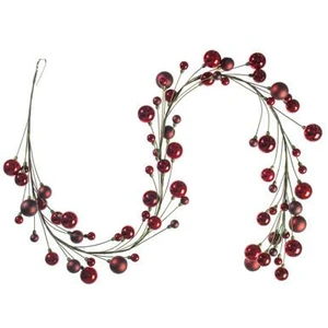 Vickerman N250163 Vickerman - 6 ft Crimson Red Christmas Garland - Unlit 