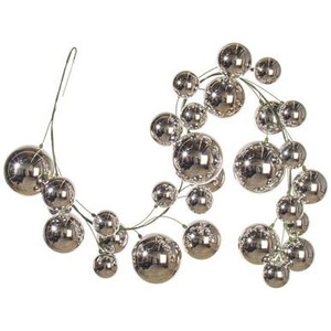 Vickerman N251507 Vickerman - 6 ft Silver Christmas Garland - Unlit 