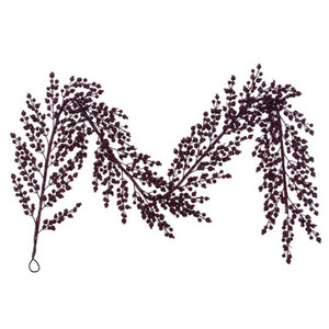 P240372 Vickerman - 72 in. Burgundy Christmas Garland - Unlit