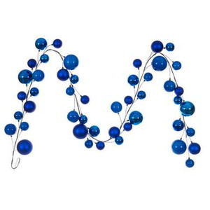 Vickerman N250302 Vickerman - 10 ft Blue Christmas Garland - Unlit 