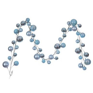 Vickerman N250332 Vickerman - 10 ft Baby Blue Christmas Garland - Unlit 