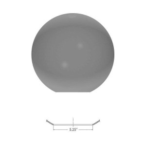 LBS Lighting Replacement Smoke 16" Outdoor Acrylic Light Globe | Neckless 