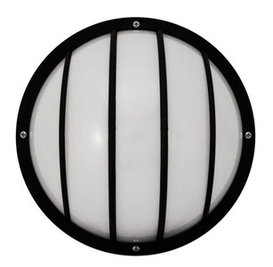 Incon Lighting 14W LED Bulkhead Black Dual Mount Outdoor 10" Grill Lens Fixture 3000K 