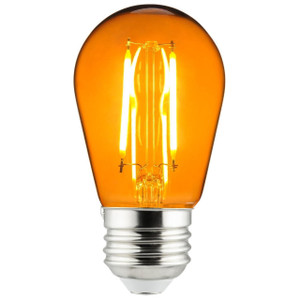  Sunlite 81093-SU S14/LED/FS/2W/A 2 Watt LED Filament Light Amber 