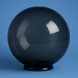 10 Inch Smoke Acrylic Light Globe Cover with 4" Fitter Neck - 20010-SM-4F