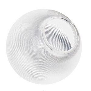 LBS Lighting Replacement 12" Clear Prismatic Plastic Globe Cover Twist Lock