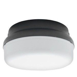 Incon Lighting 14W LED Round Black Housing Dual Mount White Polycarbonate Light 3000K 