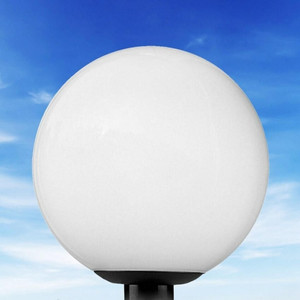 Incon Lighting 14" Round White Globe Outdoor Post Top Light 