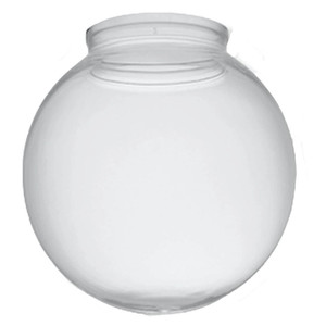 LBS Lighting 6" Clear Outdoor Acrylic Post Globe Cover with 3" Lip Base 