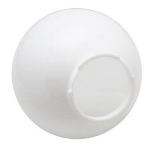 LBS Lighting 8" White Plastic Light Globe with 4" Twist Lock Neck