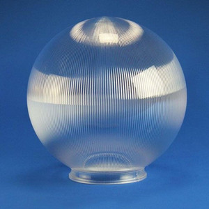 LBS Lighting Replacement 6" Clear Prismatic Plastic Light Globe with 3" Lip 