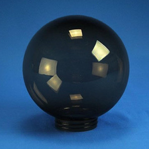 LBS Lighting Replacement Smoke 8" Round Acrylic Light Globe with Threaded Neck 