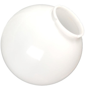 LBS Lighting 18" White Plastic Light Globe with 6" Neck Base