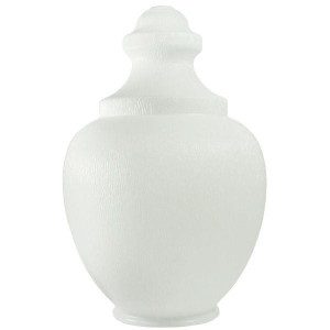 Crown Plastics 21" White Acorn Street Lamp Macho Light Globe 8" Neck Lip 