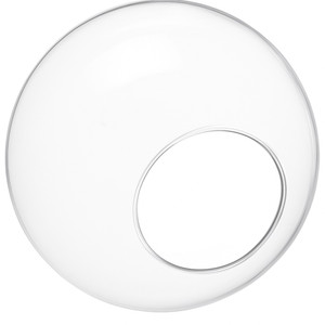 12 Inch Clear Acrylic Light Globe Cover with 5.25" Neckless - 20012-CL-5N