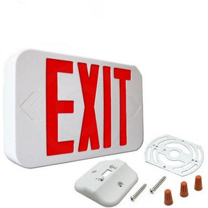  Fulham FHEX20-WR-AC White-Red Letters LED Exit Sign AC Only 