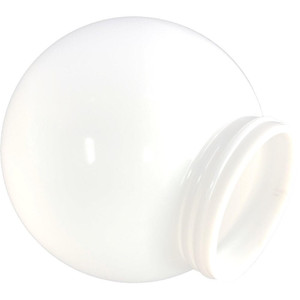 LBS Lighting Replacement 6" White Acrylic  Light Globe Threaded Neck