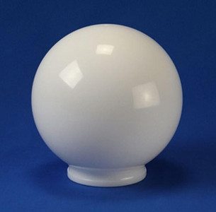 American Made Replacement White 6" Outdoor Acrylic Light Globe with 3" Lip 