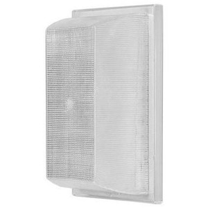 Incon Lighting Rectangular Wall Light with Clear Prismatic Lens and Medium Socket 