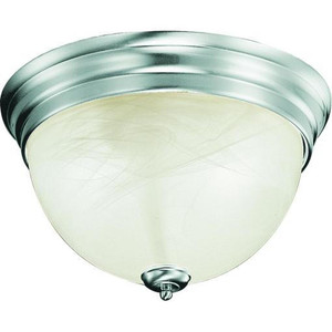 Volume Lighting Volume V7610-33 Troy 1-Light Indoor Brushed Nickel Flush Mount Ceiling Fixture 