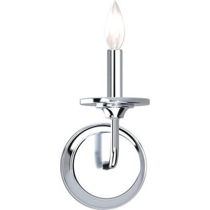 Volume Lighting Volume V5511-93 Polished Nickel Aria 1 Light 9" Tall Bathroom Sconce 