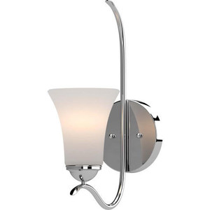 Volume Lighting Volume V3011-93 Polished Nickel Alesia 1 Light 15" Tall Wall Sconce 