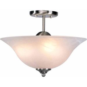 Volume Lighting Volume V2443-33 Minster 3-light Brushed Nickel Semi-Flush Ceiling Mount 