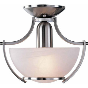 Volume Lighting Volume V4821-33 Durango 1-light Brushed Nickel Semi-Flush Ceiling Mount 