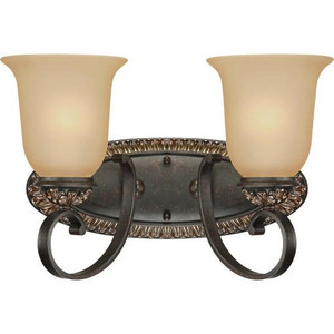 Volume Lighting Volume V2292-82 Bristol 2-light Vintage Bronze with Antique Gold Bathroom Vanity 