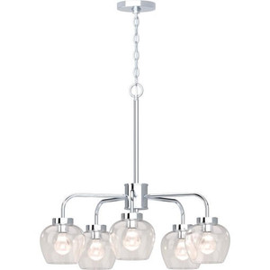 Volume Lighting Volume V5515-93 Aria 5-Light Polished Nickel Chandelier 