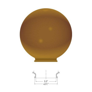 LBS Lighting 8" Bronze Acrylic Lamp Post Light Fixture Globe with 4" Lip Neck 