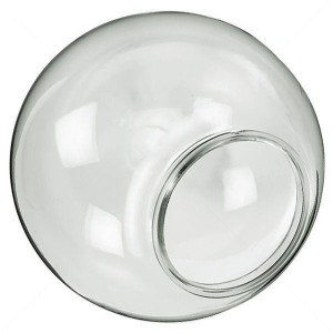 LBS Lighting 8" Clear Plastic Light Globe 4 Inch Neck Lip