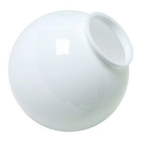 LBS Lighting 10 Inch White Polycarbonate Lamp Post Globe with 4 Inch Solid Flange