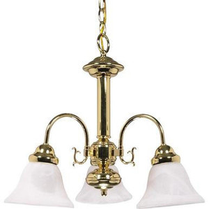 Nuvo Lighting Nuvo 60-186 Polished Brass 3 Light Ceiling Mount Fixture 