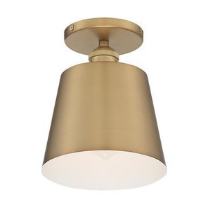 Nuvo Lighting Nuvo 60-7321 Brushed Brass and White Ceiling Mount Fixture 