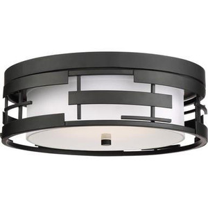 Nuvo Lighting Nuvo 60-6434 Textured Black 2 Light Ceiling Mount Fixture 